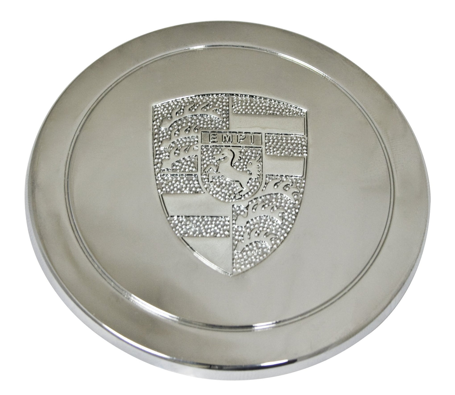 EMPI Chrome Cap (EMPI Logo), Cap Only : Fits 911 Alloy (00-9718-0)