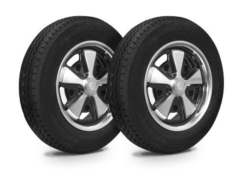 Wheel & Tire Combo, 911 Alloy Black/Polished 5.5x15 – 5/205, Yokohama GT Special 165/80R15