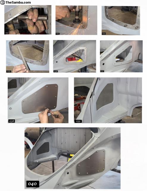 Washburn Windows: Carburetor / Engine Bay Access Panels for Bug (Large Version)