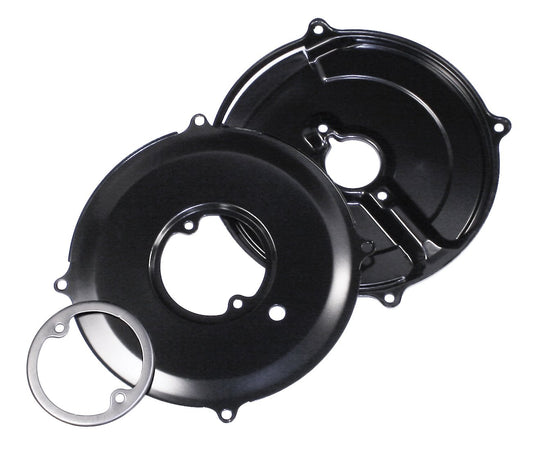 EMPI Black Steel Stock-Style 3-Piece Tin Kit 00-9057-0 alternator/generator backing plate for air-cooled VW