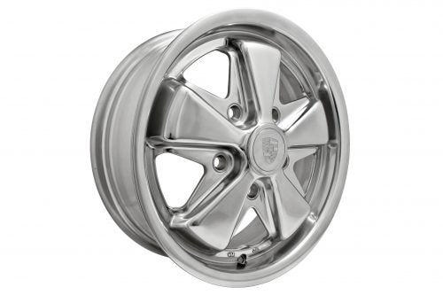 15x5.5 911 Style Polished Alloy Wheel — 5x130mm Bolt Pattern | Porsche Classic (00-9680-0)