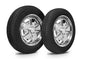 EMPI Wheel & Tire Combo, Staggered, 911 Alloy Chrome 4.5x15 & 5.5x15 – 5/205, Yokohama GT Special 145/80R15 & 165/80R15 (10-2017-0)