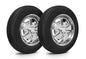 EMPI Wheel & Tire Combo, 911 Alloy Chrome 5.5x15 – 5/205, Yokohama GT Special 165/80R15 (10-2019-0)