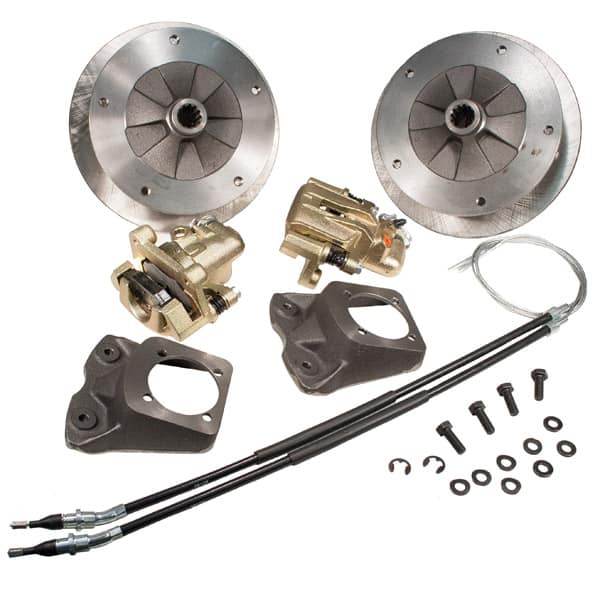 AC Industries Rear Wide-5 Disc Brake Kit with E-Brake — 5x205 Zero Offset, IRS | VW Beetle, Ghia & Super Beetle 1968–1972 (113698601DE)