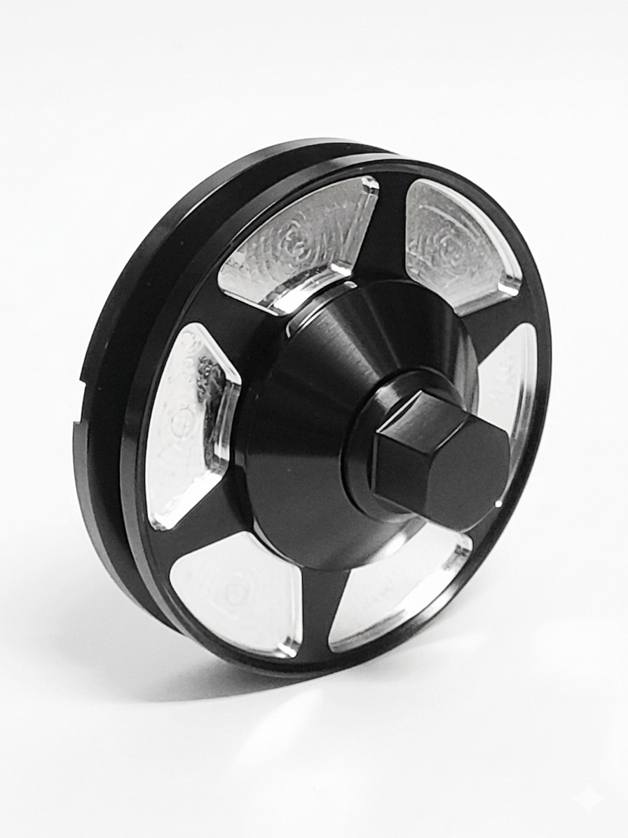 King Performance 6.7" Billet Pulley System — Chrome Finish | VW Type 1 (00-0000-0)