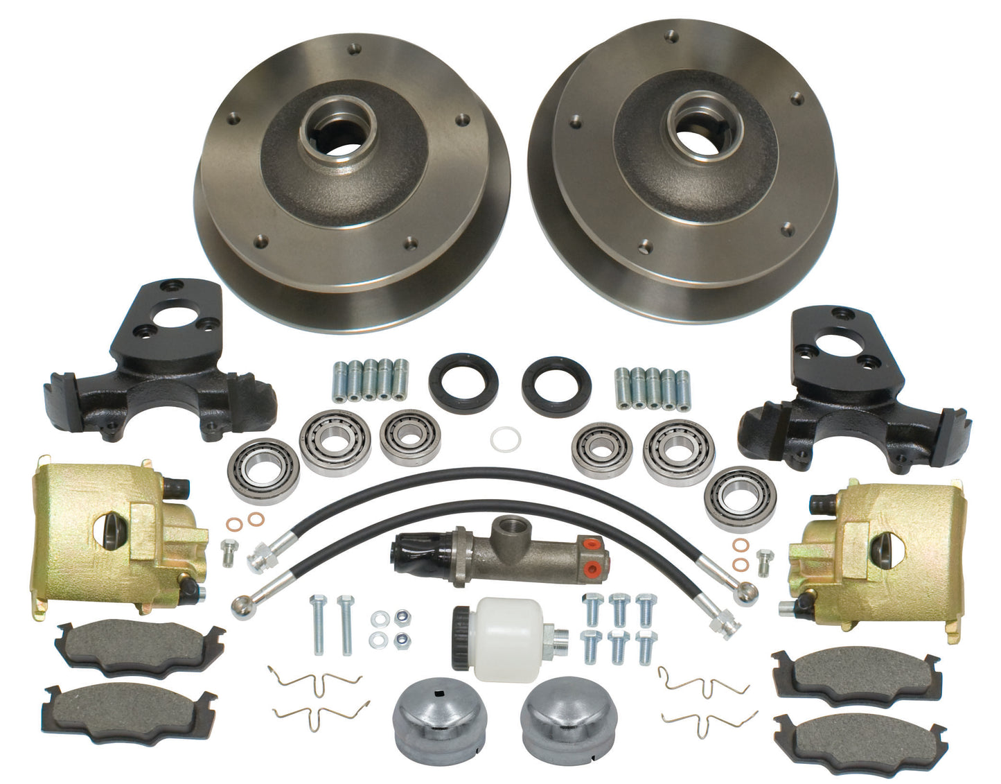 EMPI 356 Front Disc Brake Conversion Kit — Link Pin, 5x205mm, Single Master Cylinder