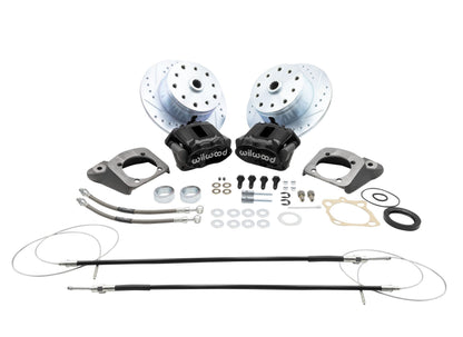 Wilwood Rear Disc Brake Kit with E-Brake - IRS 5x130/5x4.75, Wilwood Black Caliper (22-6155-B)
