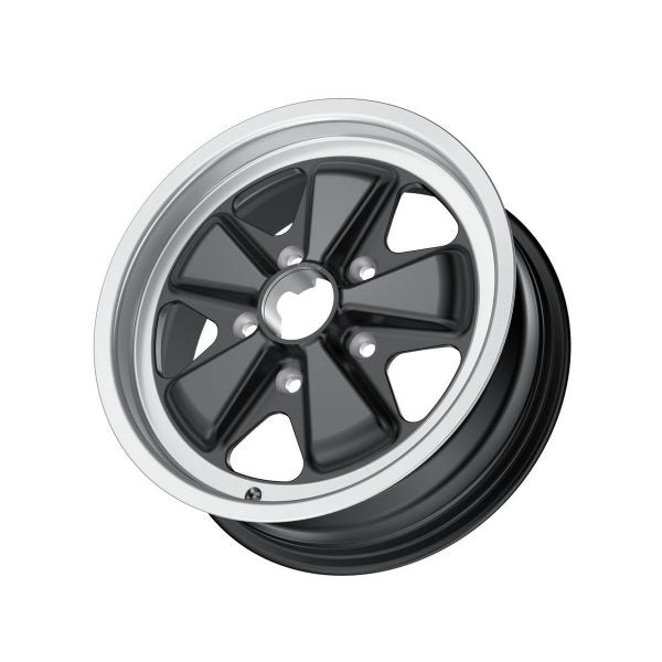Genuine Fuchs Wheel 15x6, Black — Porsche 911 / 912E / 930 (5x130)