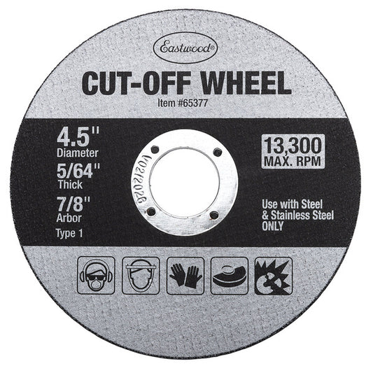 Eastwood 65377 4.5 inch Cut-Off Wheels 5-Pack 7/8 arbor