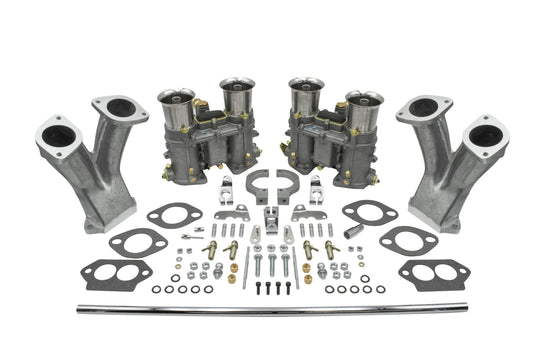 EMPI 43-7328-0 Dual Weber 48 IDA Carburetor Kit with Standard Manifolds and Cross-Bar Linkage for VW Type 1