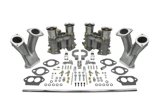 EMPI Dual Weber 48 IDA Carburetor Kit with Standard Manifolds and Cross-Bar Linkage for VW Type 1