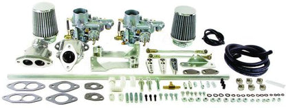 EMPI EPC 34 dual carburetor kit for VW Type 1 dual-port engines, performance intake with linkage, part 47-7411-0