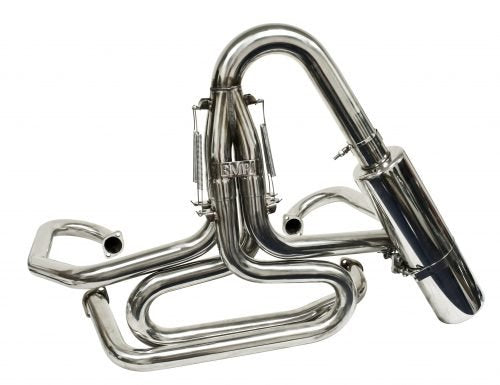 EMPI 1-1/2 inch 304 stainless steel off-road competition exhaust with stainless racing muffler, VW