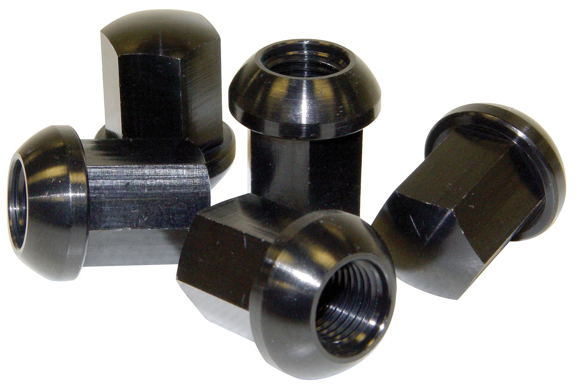 EMPI Porsche Style Alloy Lug Nuts, Aluminum, Black Anodized, Set of 5 (70-2865-0)