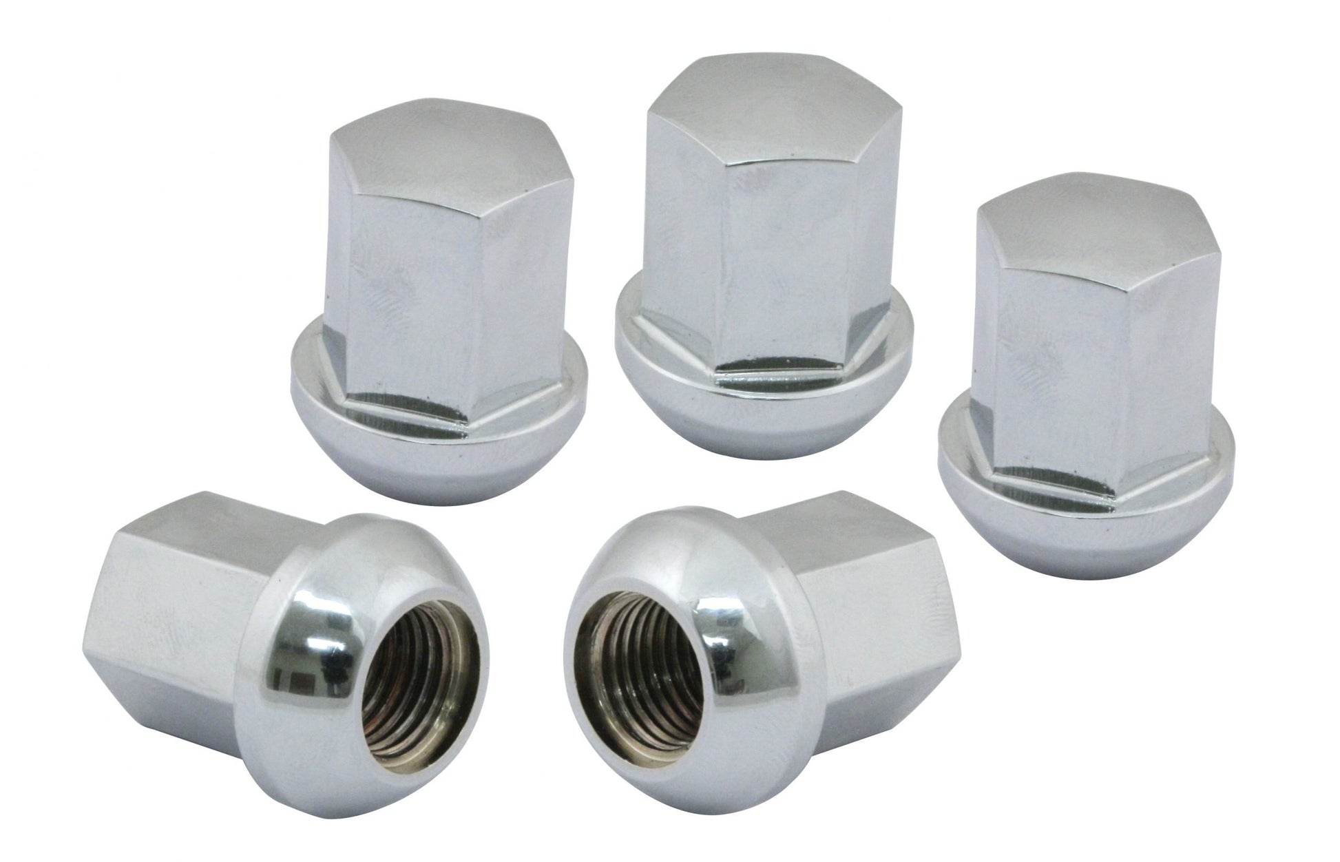 EMPI Porsche Style Alloy Lug Nuts, Aluminum, Chrome Finish, Set of 5 (70-2867-0)