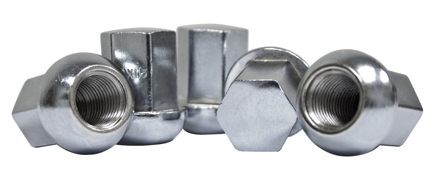 EMPI Porsche Style Alloy Lug Nuts, Steel with Chrome Finish, Set of 5 (70-2868-0)