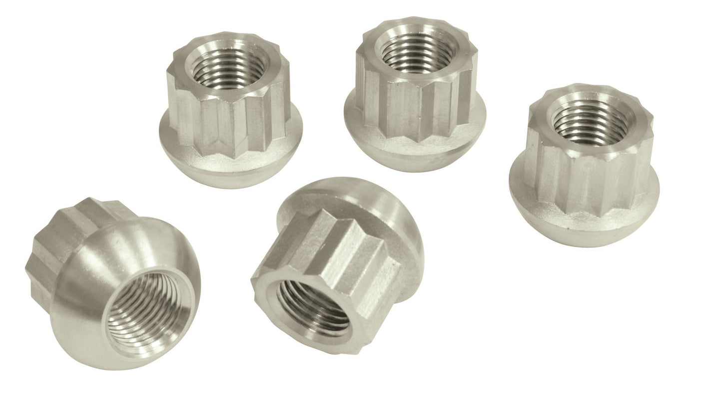 EMPI Porsche Style Alloy Lug Nuts, Raw, Ball Seat, M14-1.5, Set of 5 (70-2887-0)