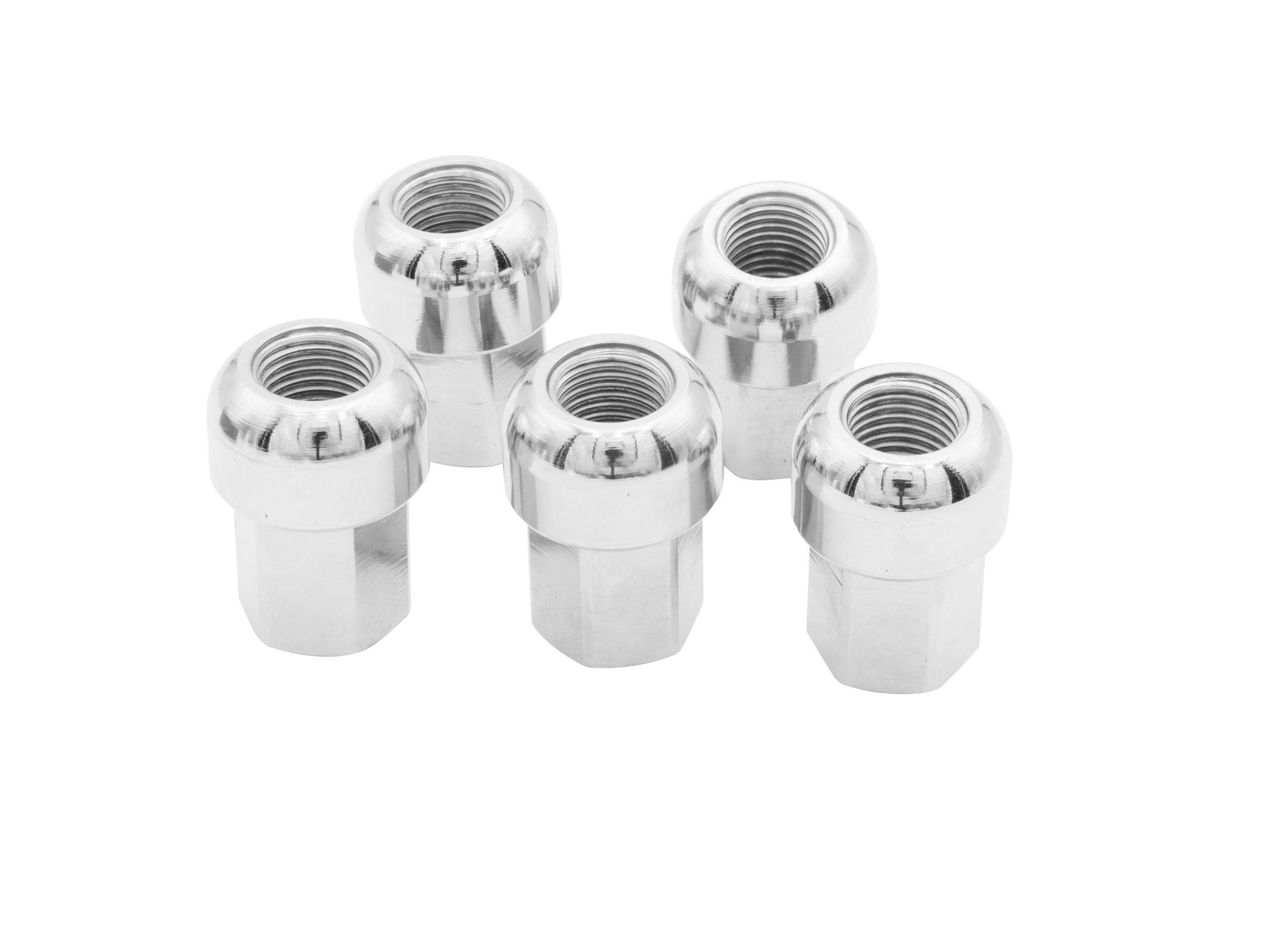 EMPI Porsche Alloy Lug Nuts : M14 x 1.5 : Ball Seat Chrome Aluminum : Set of 5 (78-2871-0)