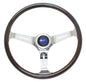 EMPI Classic Wood Steering Wheel Kit - 380mm Dark Wood & Billet Boss - VW Beetle, Ghia, Type 3 for Beetle, Karmann Ghia,...