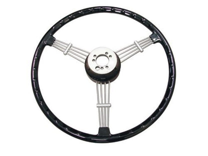 Banjo Style Vintage Steering Wheel - 15.5" Black - Classic VW & Porsche Styling