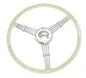 Banjo Style Vintage Steering Wheel Kit - 15.5" Silver / Grey - Classic VW & Porsche Styling
