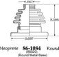 EMPI I.R.S. Boot with Flange, Type 1, Black, Bulk, Each (Ref. P/N: 113 501 149) I.D. of Metal Flange 46.77mm (86-1084-0)