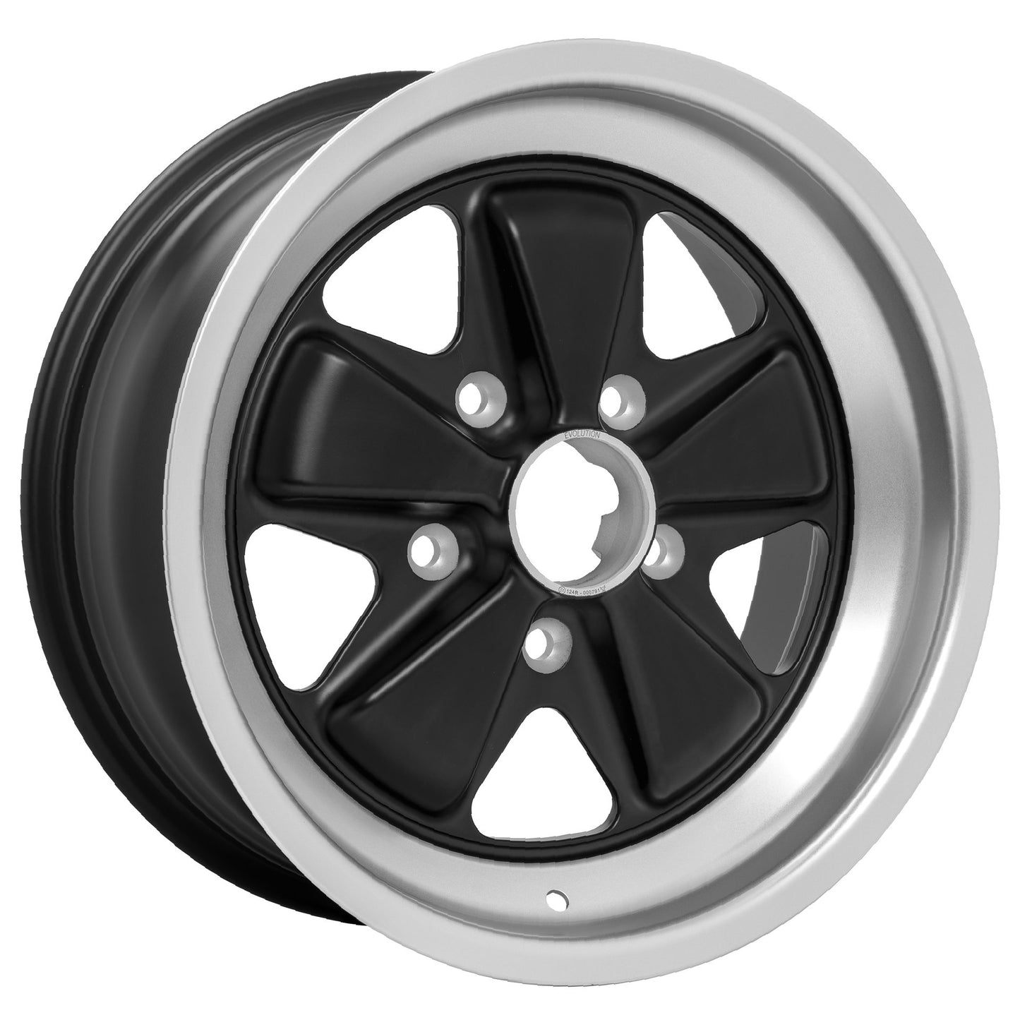 Genuine Fuchs Wheel 16x7, Black — Porsche 911 / 912E / 930 (5x130)