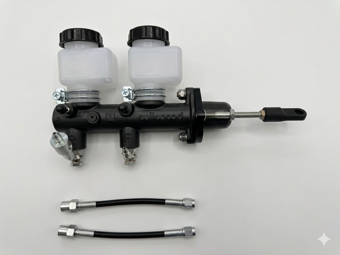 Wilwood 1" Bore Tandem Master Cylinder Kit for 4-Wheel Disc Conversion