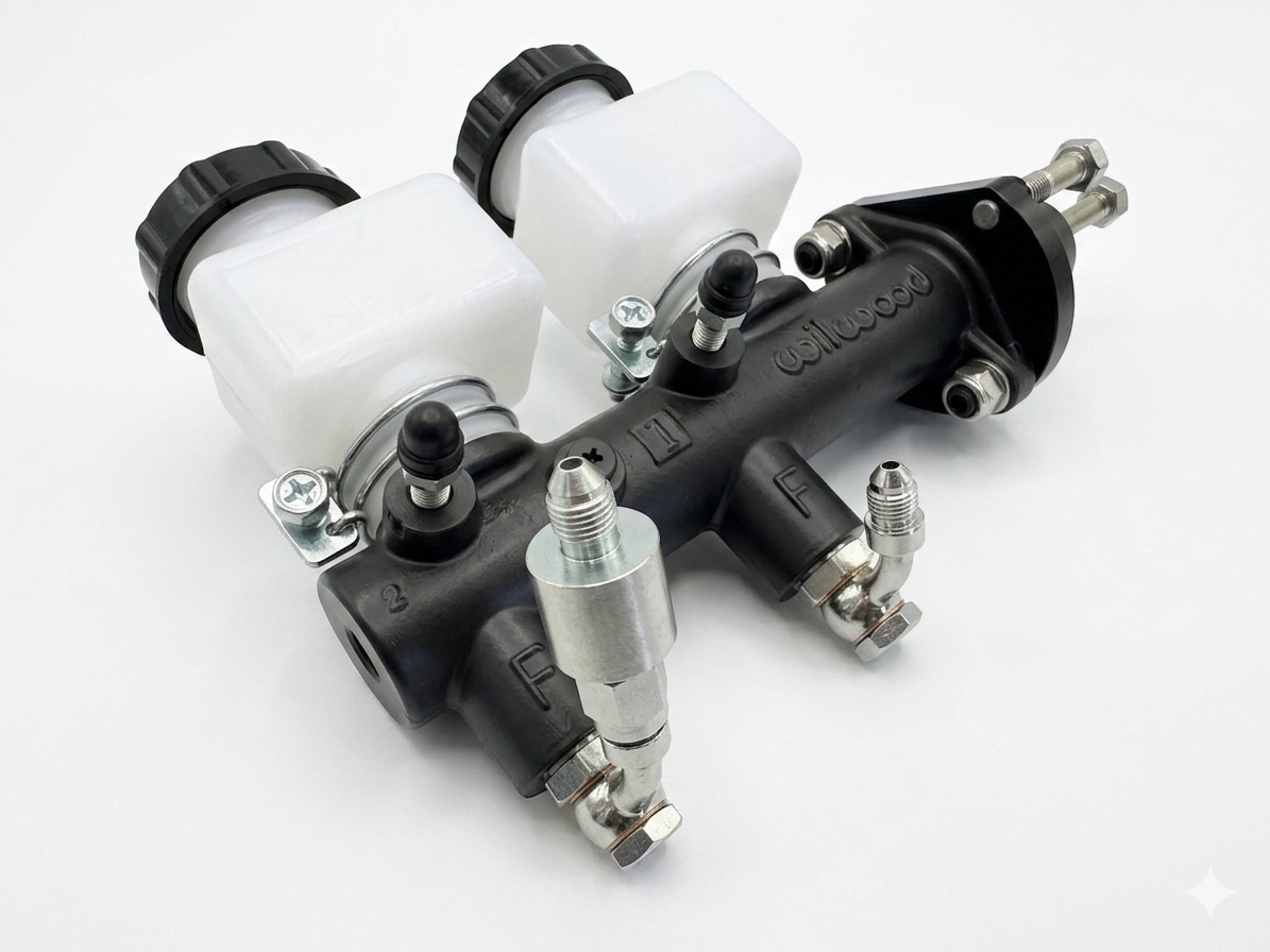 Wilwood 1\" Bore Tandem Master Cylinder Kit — 4-Wheel Disc Brake Upgrade | VW Type 1