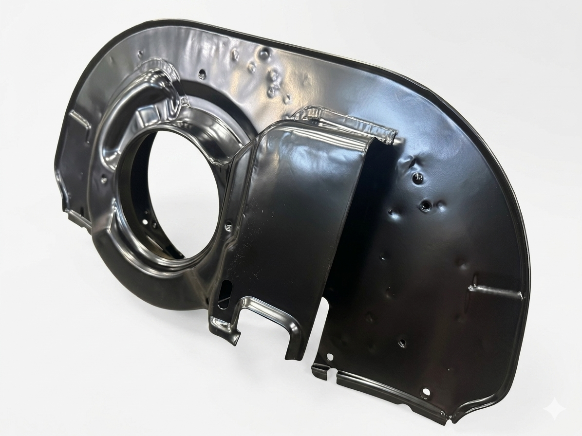 Refurbished Genuine German VW Doghouse Fan Shroud — Cardinal Semi-Gloss Powder Coat | Type 1