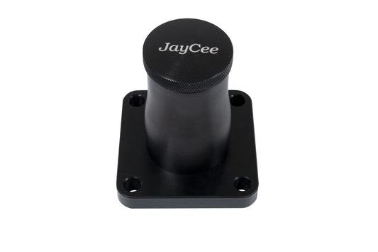 JayCee Billet Breather Stand, Black - Part #JC-2122-0 - CNC machined 6061-T6 aluminum, black anodized, for VW Type 1 air-cooled engines