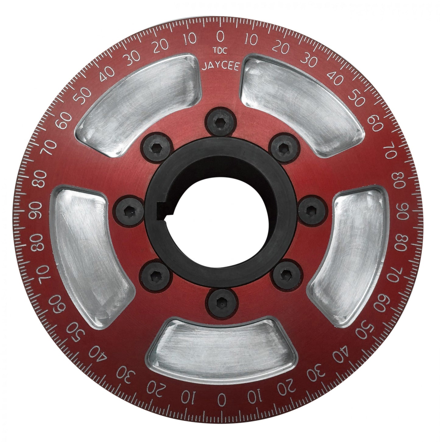 JayCee Billet 5-1/4" Street Pulley, Red