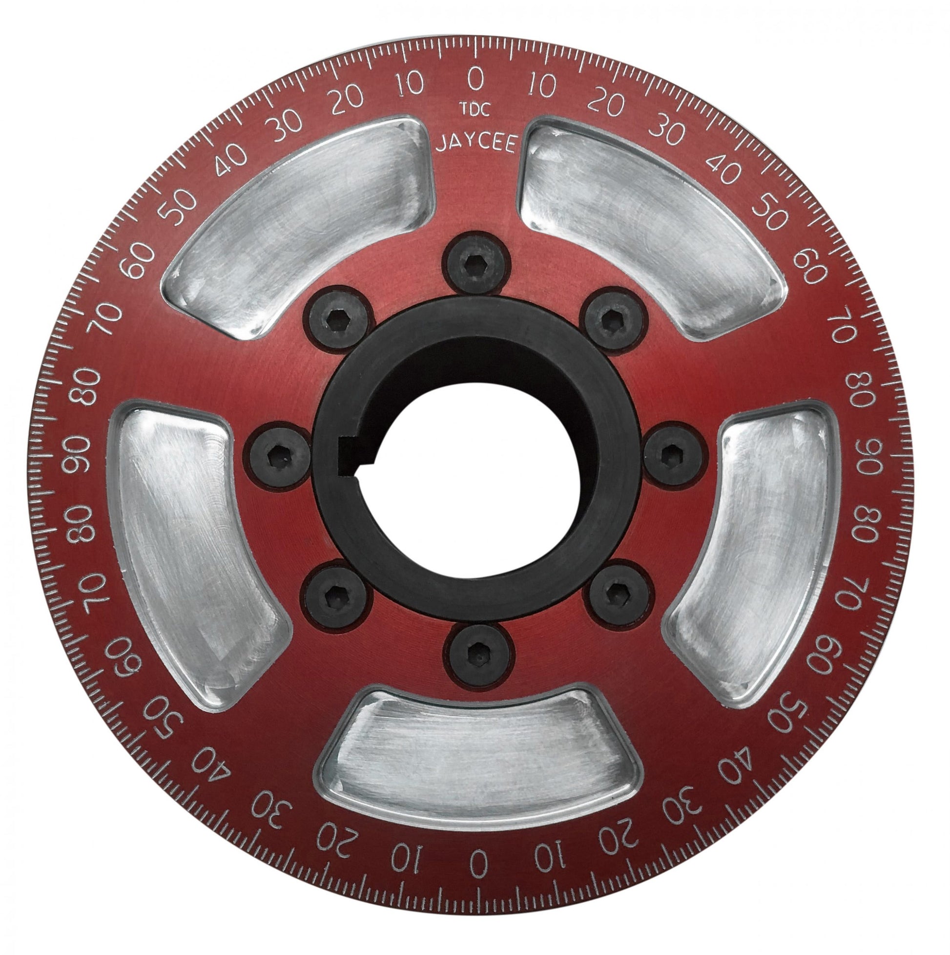JayCee Billet 5-1/4" Street Pulley, Red