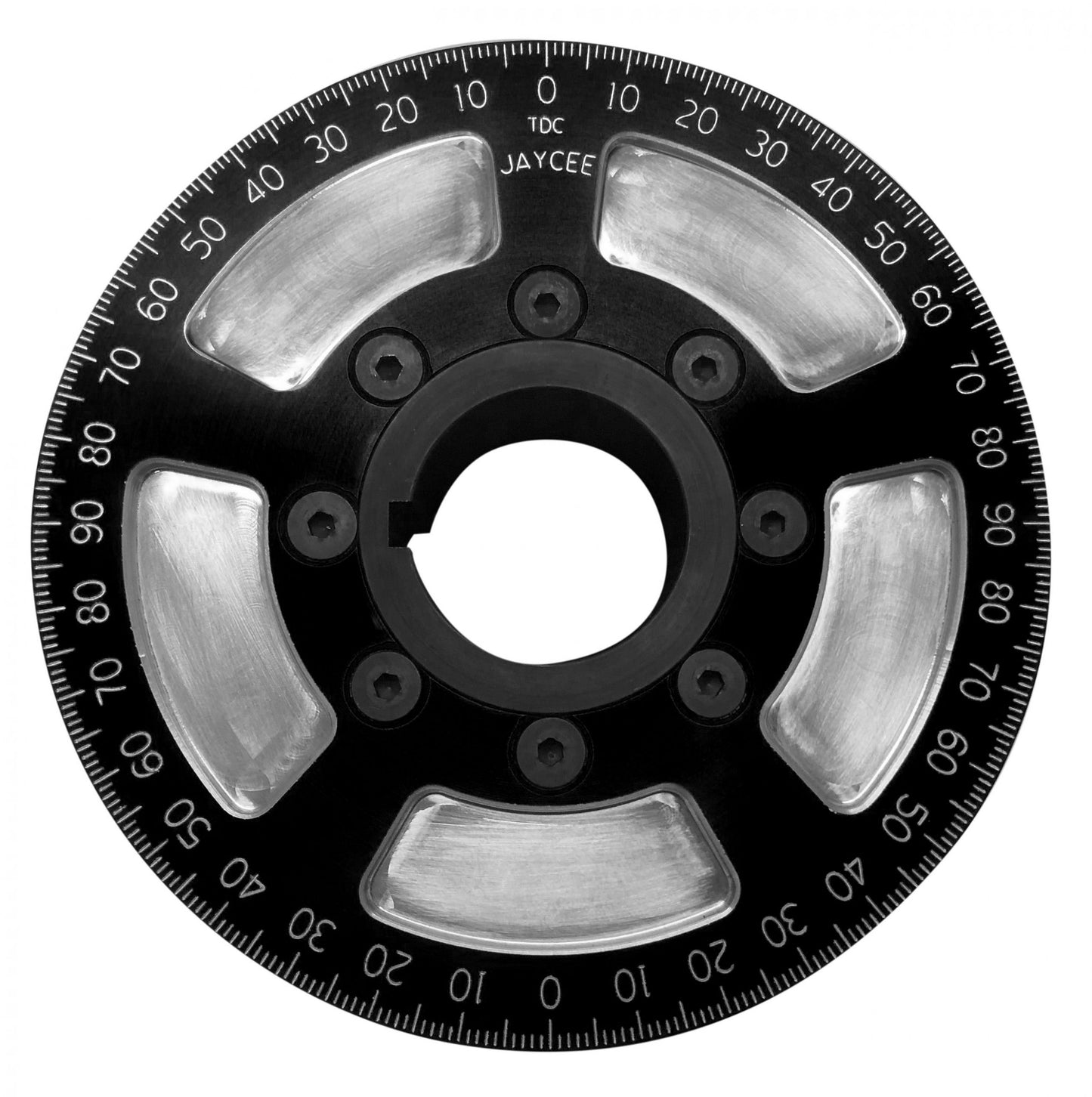 JayCee Billet 5-1/4" Street Pulley, Black