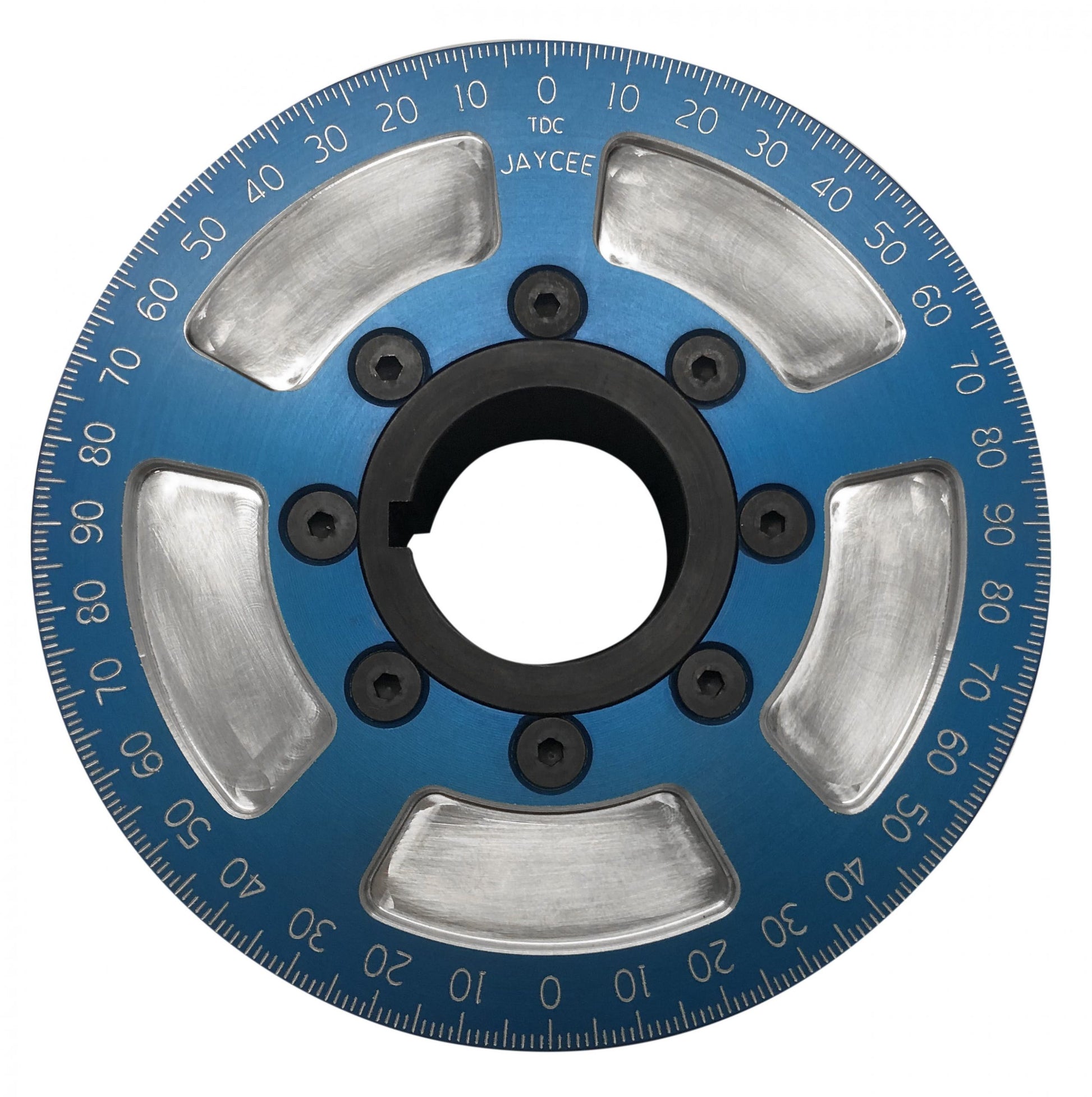 JayCee Billet 5-1/4" Street Pulley, Blue