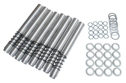 JayCee Leak Proof Pushrod Tubes — Silver Anodized, Spring-Loaded Set | VW Type 1 & 2 (JC-9104-0)