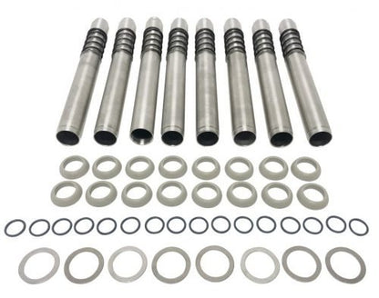 JayCee Leak Proof Pushrod Tubes — Silver Anodized, Spring-Loaded Set | VW Type 1 & 2 (JC-9104-0)