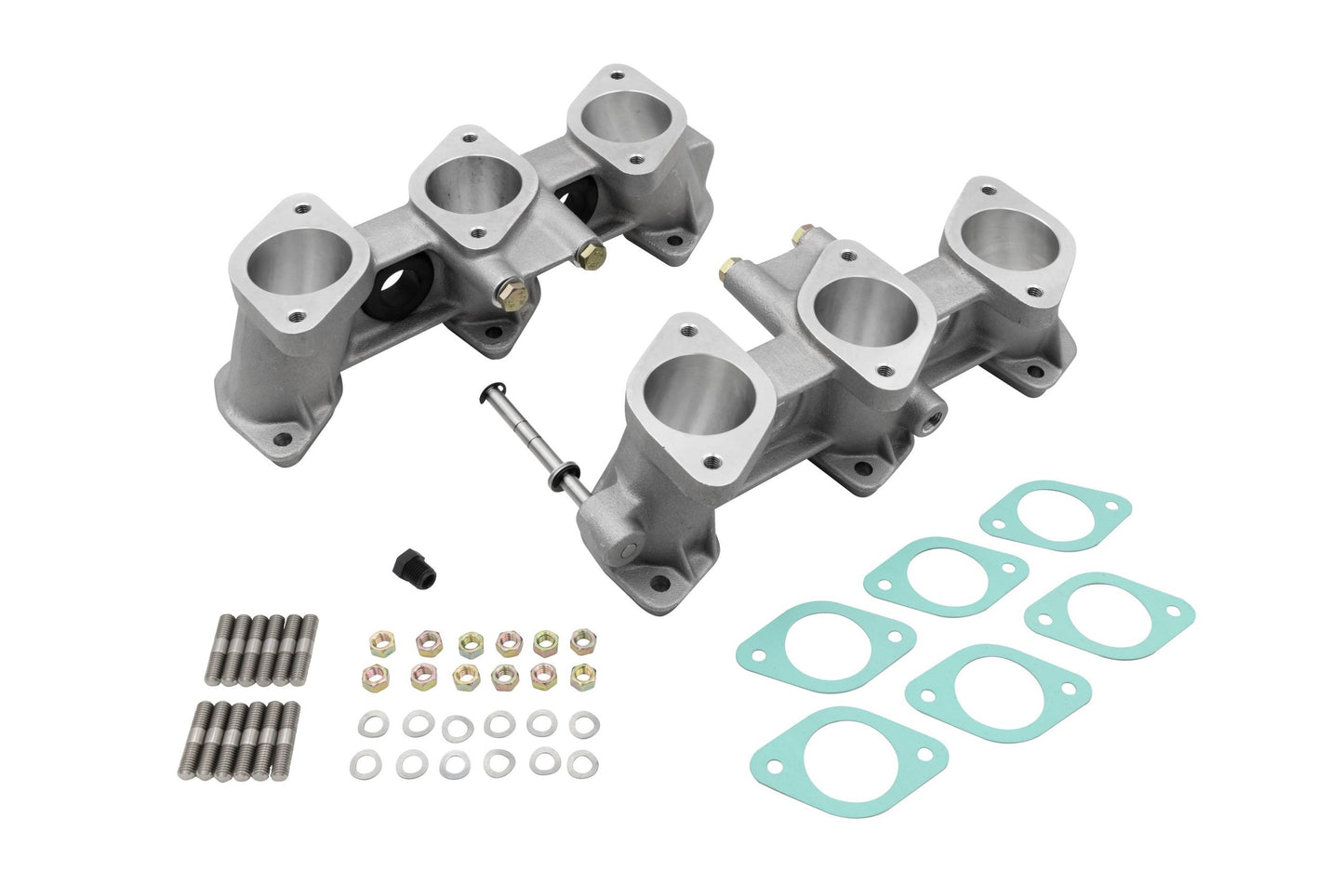 PMO Intake Manifold Set, CIS Injection 46x35mm, Standard Height (82mm), Raw Aluminum Finish for Porsche 911 (PM-O908-0)