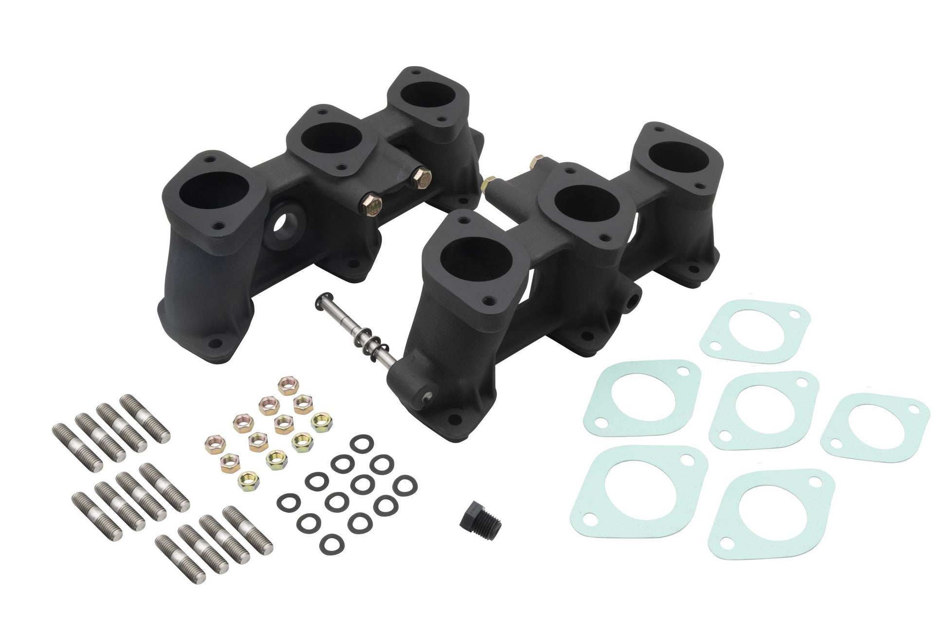 PMO Intake Manifold Set, Carbureted or MFI 46x39mm, Tall Version (100mm), Rennsport "R" Finish for Porsche 911 (PM-O974-0)