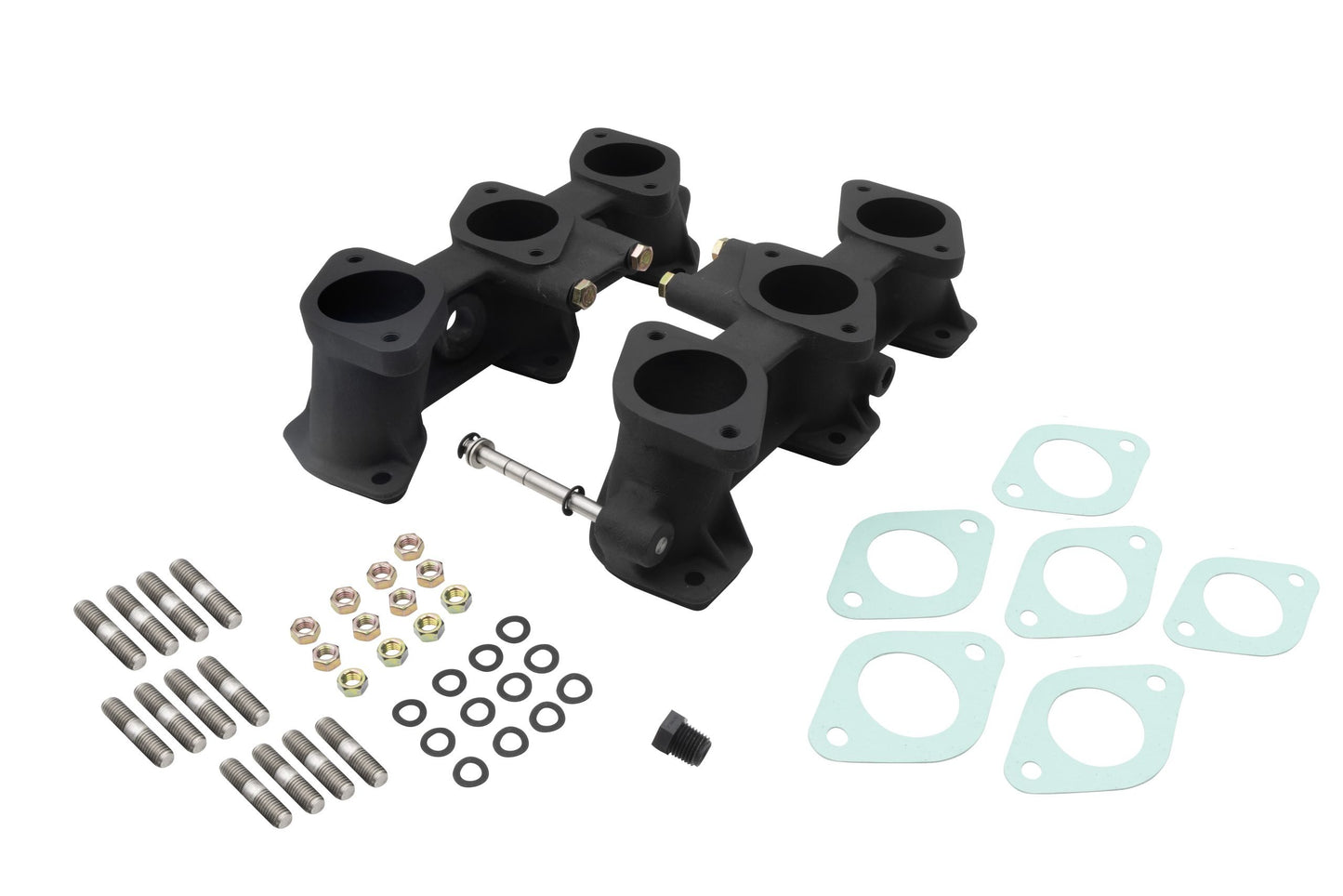 PMO Intake Manifold Set, Motronic Injection 46x42mm, Standard Height (100mm), Rennsport "R" Finish for Porsche 911 (PM-O985-0)